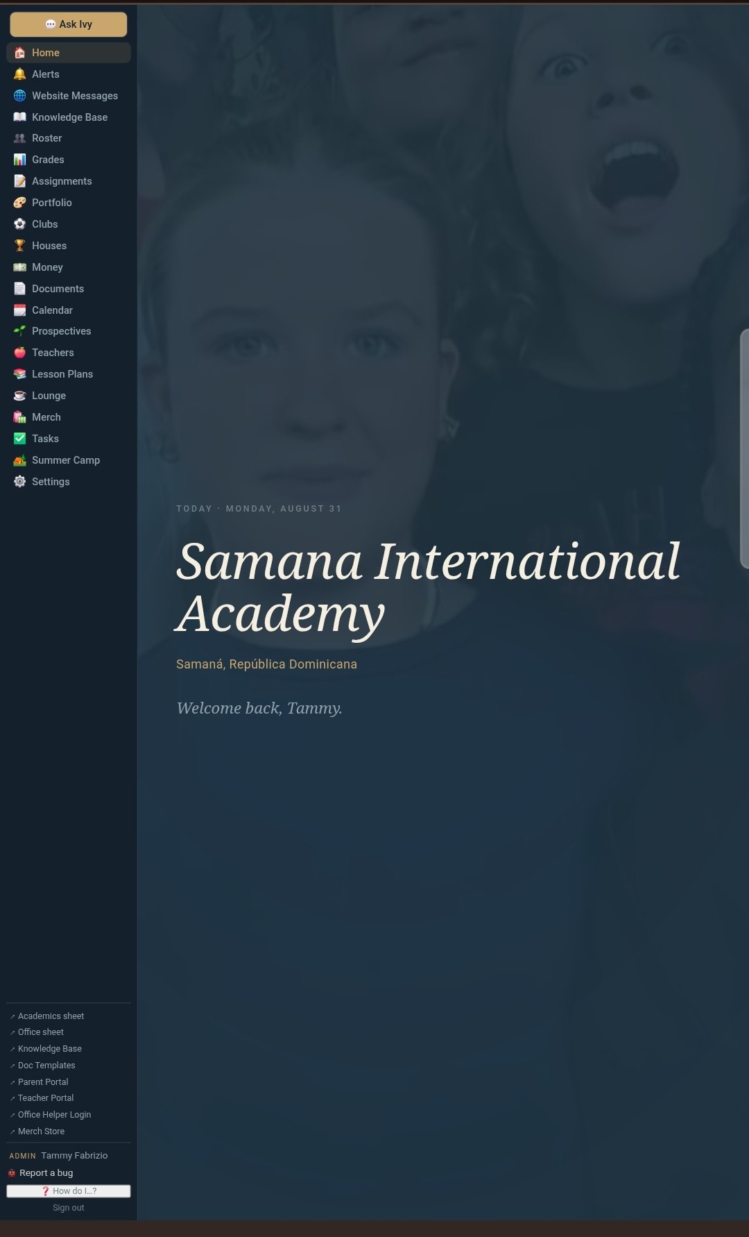 Canopy home screen